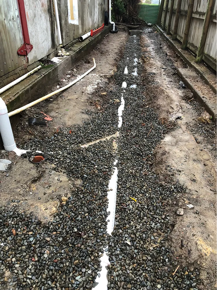 Cleaned gutter